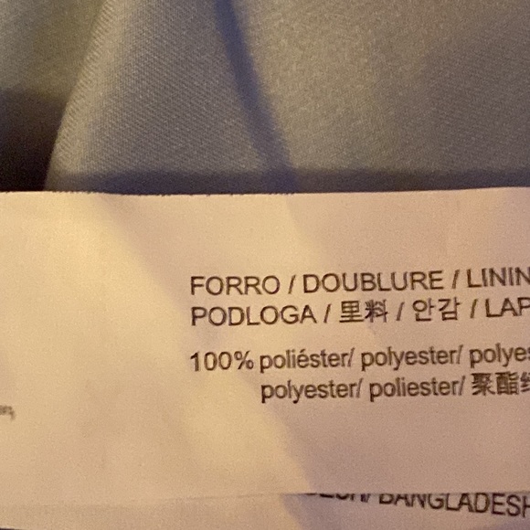 NWT. Bershka Light Blue Satin Effect Tailored Blazer. Size M. - Picture 7 of 9